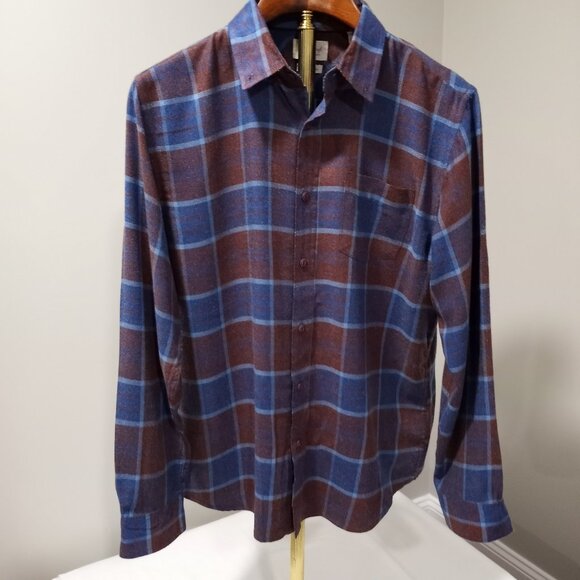 ORIGINAL WEATHERPROOF VINTAGE STYLE PURPLE/BLUE LONG SLEEVE MEN SHIRT SIZE L - Picture 1 of 6